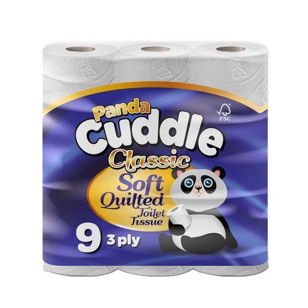 Family cuddle toilet role Classic White 3-ply (9 pack)