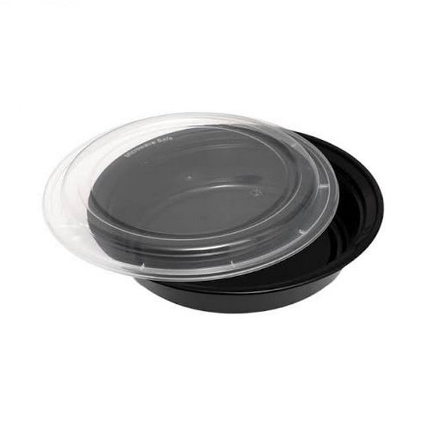 RO32 Circle Black Container with LID (150ml)