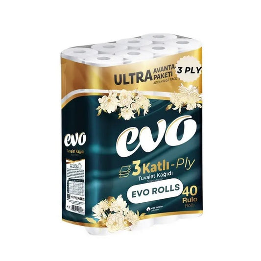 Evo Unscented 3 Ply Toilet Paper (40 roll)
